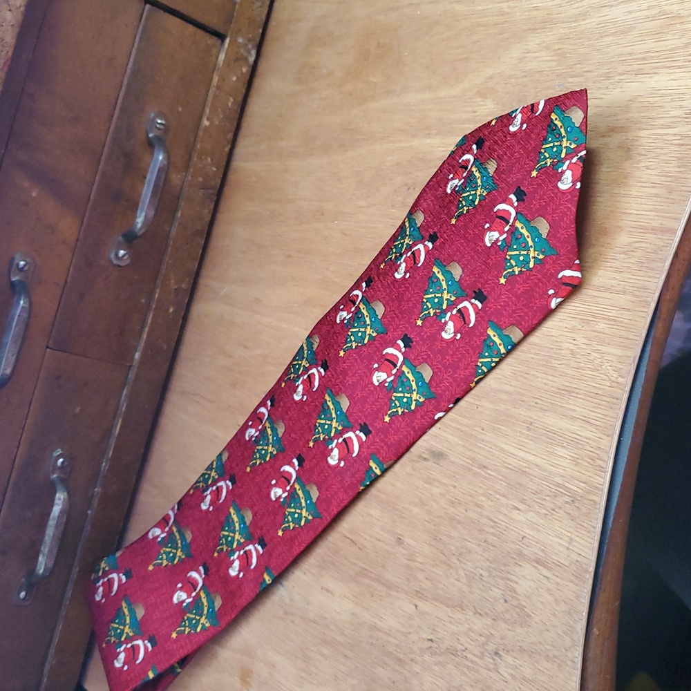 Claybrooke Christmas Santa Neck Silk Tie JL865